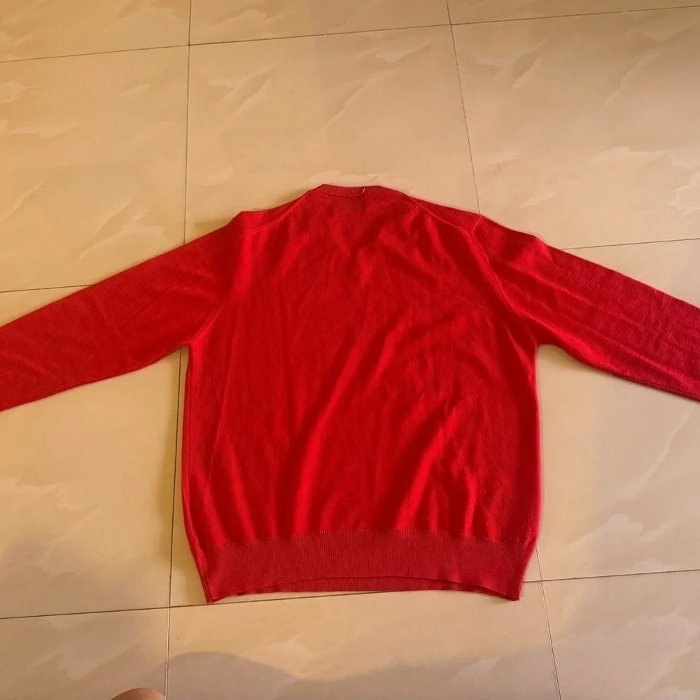 Sweater for Men imported exclusively from italy At Alexander red 100% wool red L